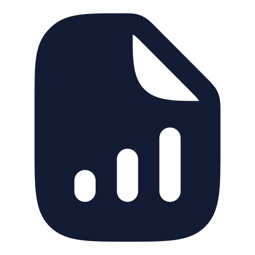 File Chart Column Increasing Icon in Solid Rounded style