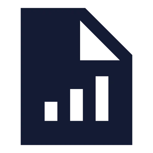 File Chart Column Increasing Icon in Solid Sharp style