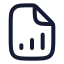Filechartcolumnincreasing icon with stroke rounded style