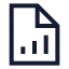 Filechartcolumnincreasing icon with stroke sharp style