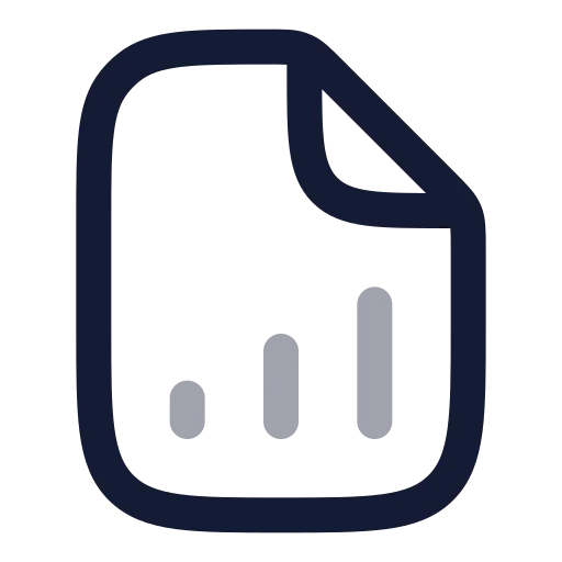 File Chart Column Increasing Icon in Twotone Rounded style