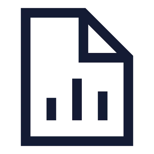 File Chart Column Icon in Stroke Sharp style