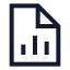 Filechartcolumn icon with stroke sharp style