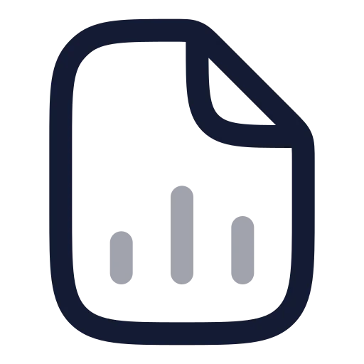 File Chart Column Icon in Twotone Rounded style