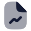 Filechartline icon with bulk rounded style