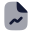 Filechartline icon with bulk rounded style