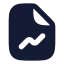 Filechartline icon with solid rounded style