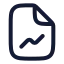 Filechartline icon with stroke rounded style