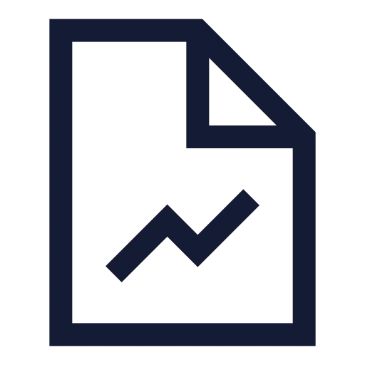 File Chart Line Icon in Stroke Sharp style