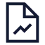 Filechartline icon with stroke sharp style
