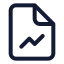 Filechartline icon with stroke standard style