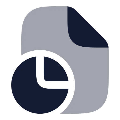 File Chart Pie Icon in Bulk Rounded style