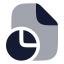 Filechartpie icon with bulk rounded style