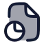 Filechartpie icon with duotone rounded style