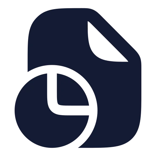 File Chart Pie Icon in Solid Rounded style