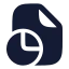 Filechartpie icon with solid rounded style