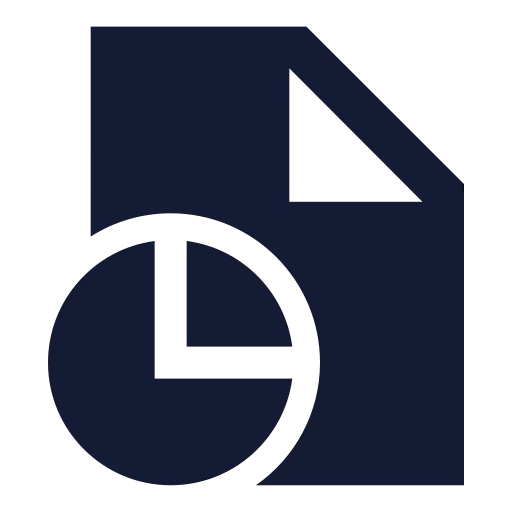 File Chart Pie Icon in Solid Sharp style