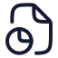 Filechartpie icon with stroke rounded style