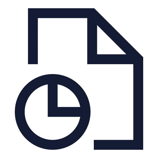 File Chart Pie Icon in Stroke Sharp style