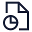 Filechartpie icon with stroke sharp style
