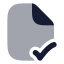 Filecheckcorner icon with bulk rounded style