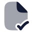 Filecheckcorner icon with bulk rounded style