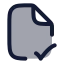 Filecheckcorner icon with duotone rounded style