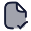 Filecheckcorner icon with duotone rounded style