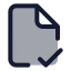 Filecheckcorner icon with duotone standard style