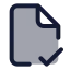 Filecheckcorner icon with duotone standard style
