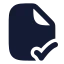 Filecheckcorner icon with solid rounded style