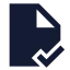 Filecheckcorner icon with solid sharp style