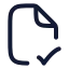 Filecheckcorner icon with stroke rounded style