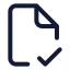 Filecheckcorner icon with stroke standard style