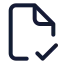 Filecheckcorner icon with stroke standard style