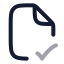 Filecheckcorner icon with twotone rounded style