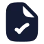 Filecheck icon with solid rounded style