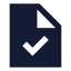 Filecheck icon with solid sharp style