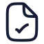 Filecheck icon with stroke rounded style