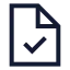 Filecheck icon with stroke sharp style