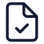 Filecheck icon with stroke standard style