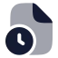 Fileclock icon with bulk rounded style