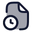 Fileclock icon with duotone rounded style