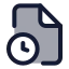 Fileclock icon with duotone standard style