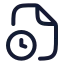 Fileclock icon with stroke rounded style