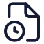Fileclock icon with stroke standard style