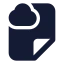 Filecloud icon with solid standard style
