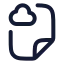 Filecloud icon with stroke rounded style
