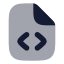Filecode icon with bulk rounded style