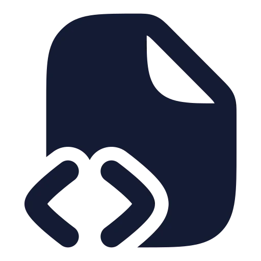 File Code Corner Icon in Solid Rounded style